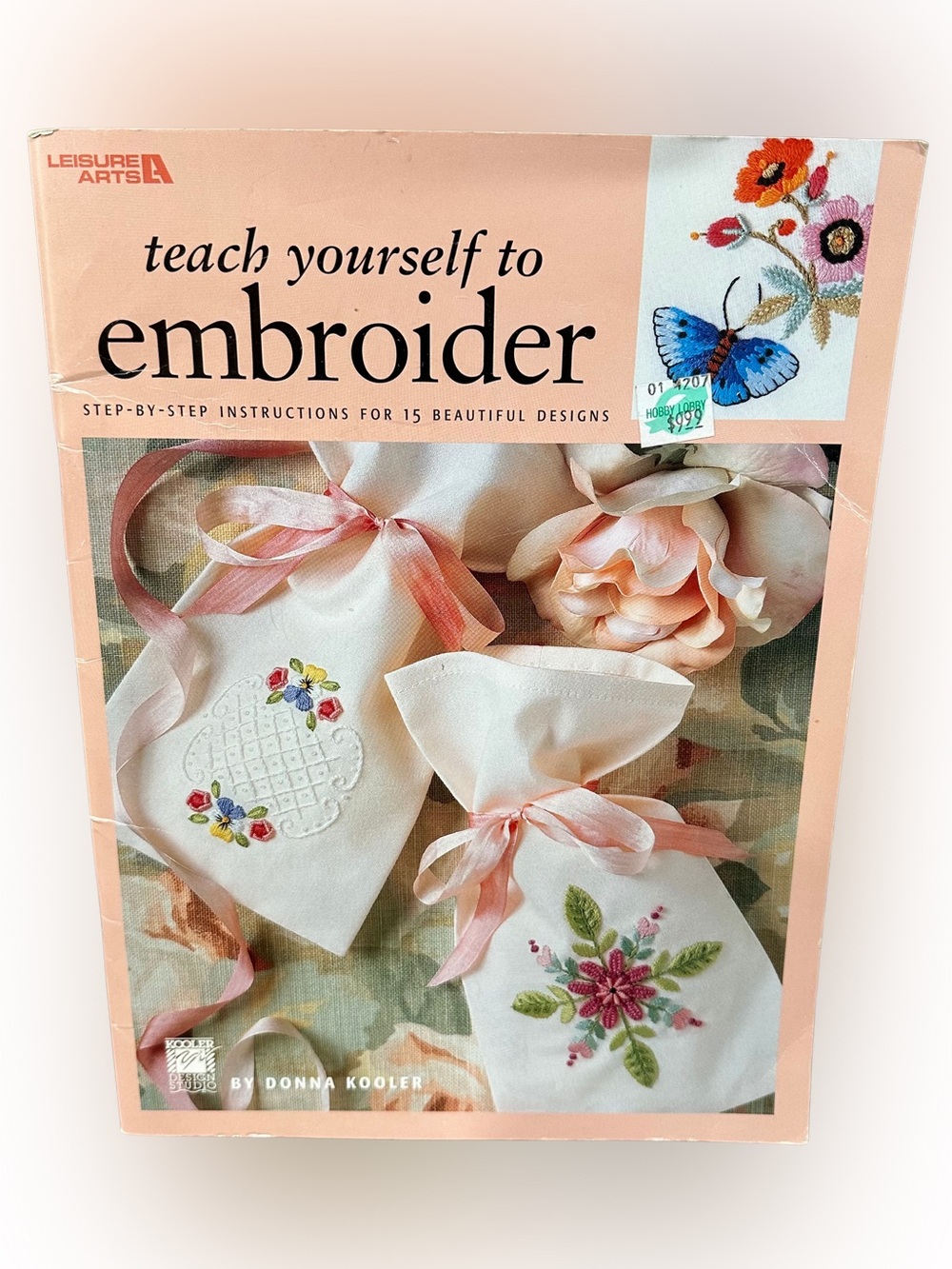 2001 Leisure Arts Teach Yourself To Embroider 1957 Pattern Book 15 Designs 16522